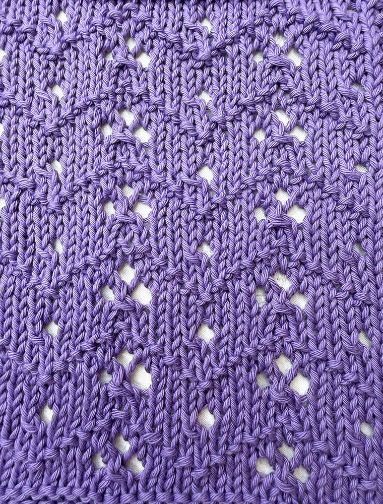Violet Velvet Scalloped Ridge Dishcloth Knitting Pattern PDF - Handy Little Me Shop