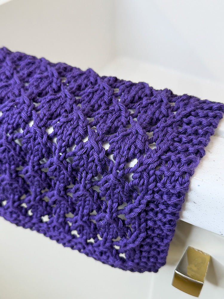 High Society Diamond Lace Dishcloth Knitting Pattern PDF - Handy Little Me Shop