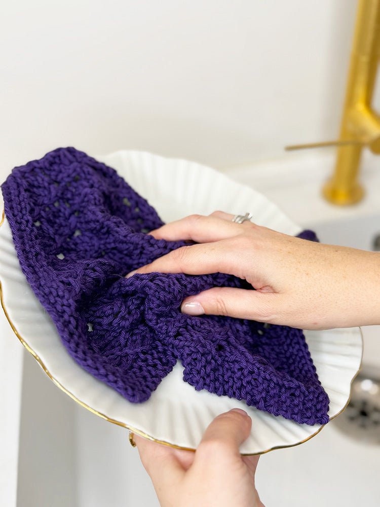 High Society Diamond Lace Dishcloth Knitting Pattern PDF - Handy Little Me Shop