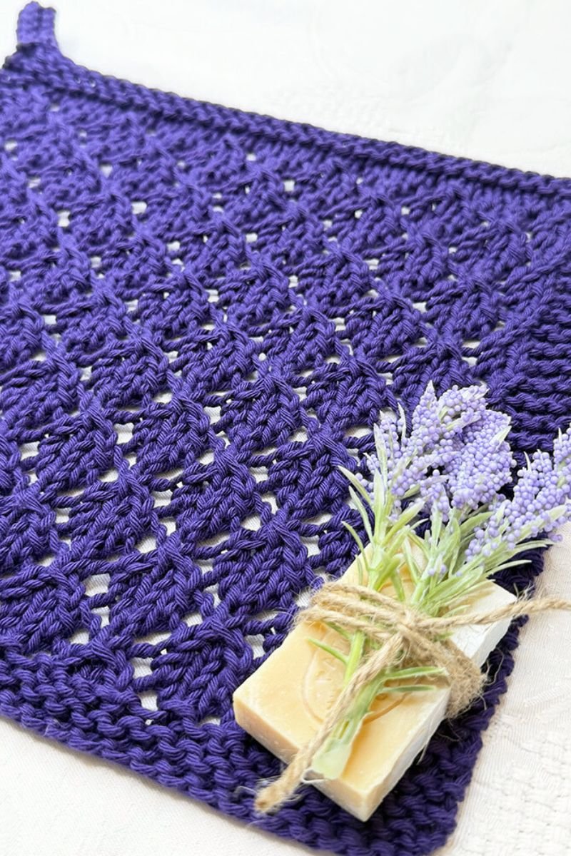 High Society Diamond Lace Dishcloth Knitting Pattern PDF - Handy Little Me Shop