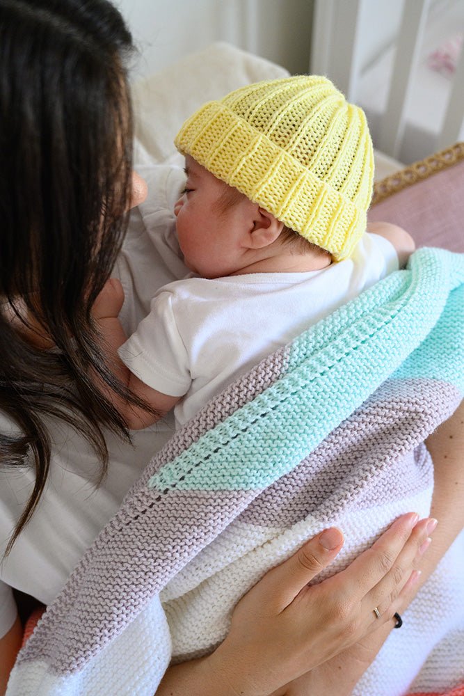 Beginner Knit Baby Blanket Pattern - Handy Little Me Shop