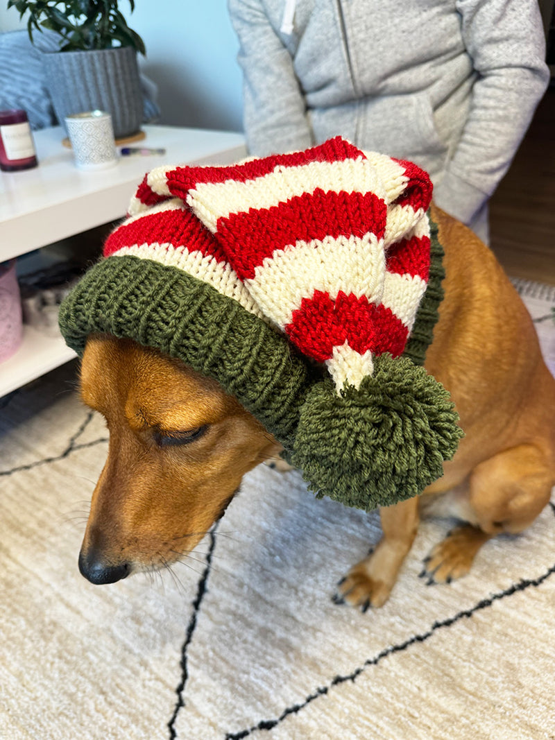 Dog Elf Hat Knitting Pattern