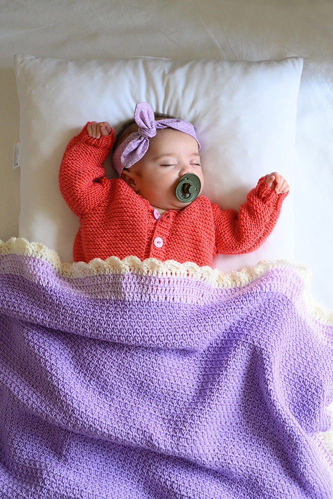 Easy Crochet Baby Blanket (Moss Stitch)