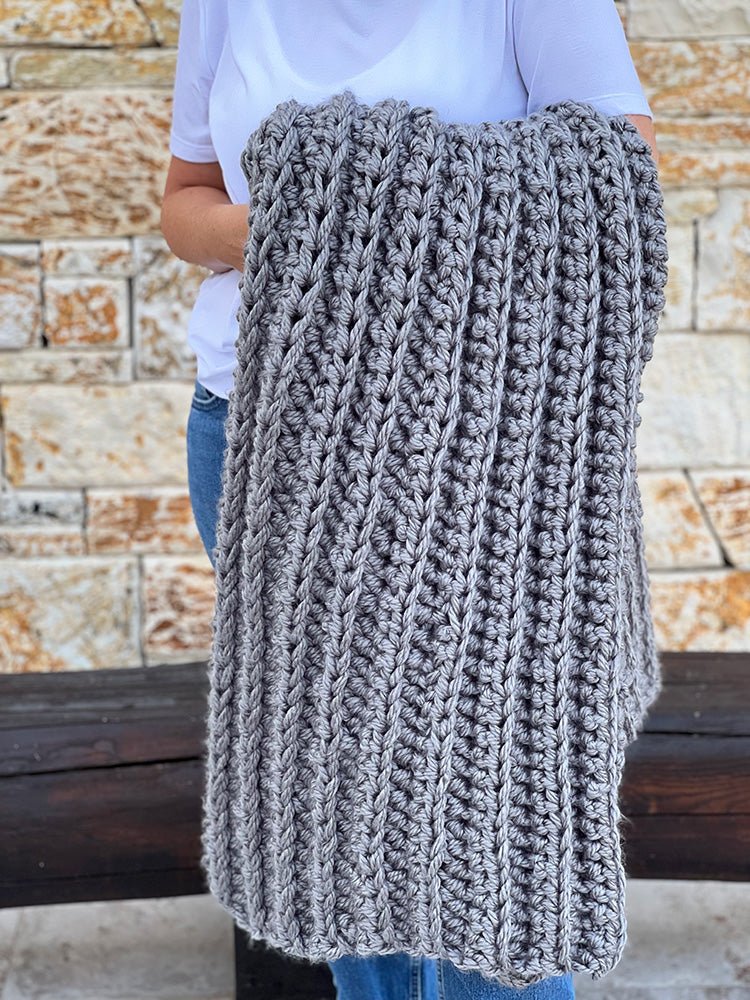 Chunky Crochet Blanket Pattern - Handy Little Me Shop