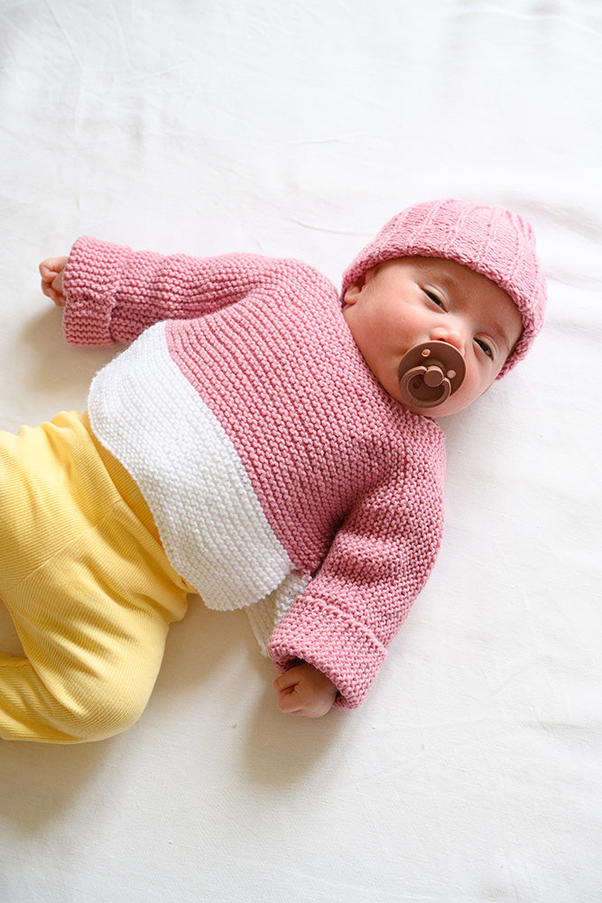Baby Sweater Knitting Pattern - Main Image