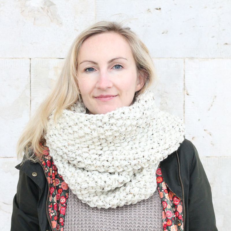 The Seed Stitch Infinity Scarf Knitting Pattern