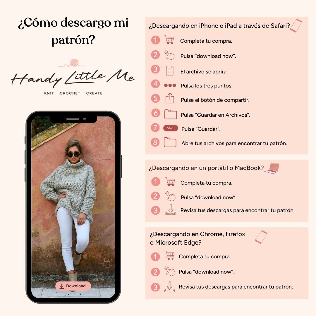 Patrón de Suéter de Punto Grueso y Holgado - Handy Little Me Shop