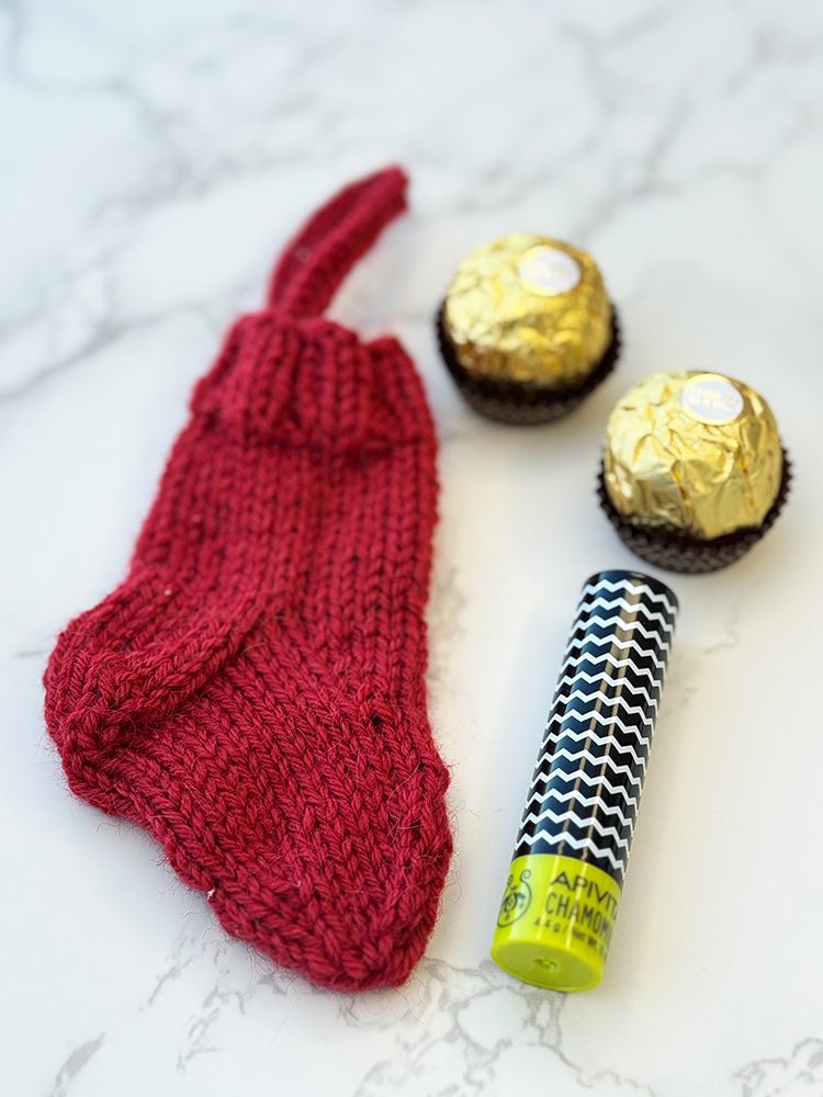 Merry Mini Christmas Stocking Knitting Pattern - Handy Little Me Shop