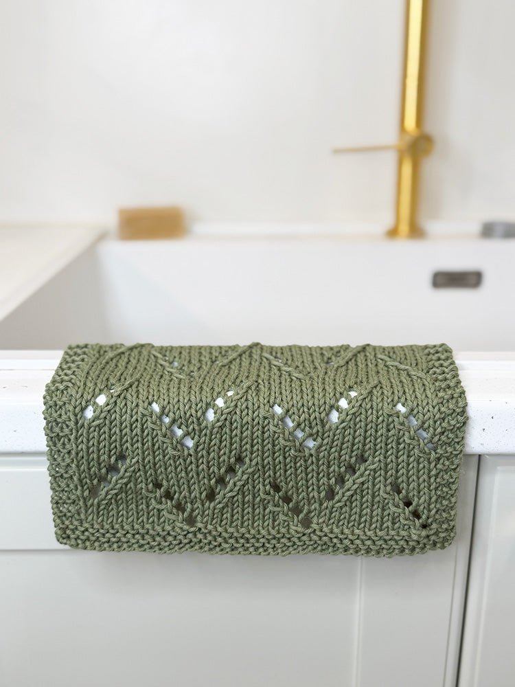 Secret Garden Lace Dishcloth Knitting Pattern PDF - Handy Little Me Shop
