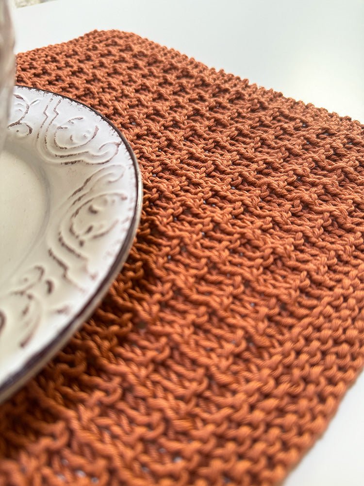 Easy Cotton Placemat Knitting Pattern – For Everyday Dining - Handy Little Me Shop