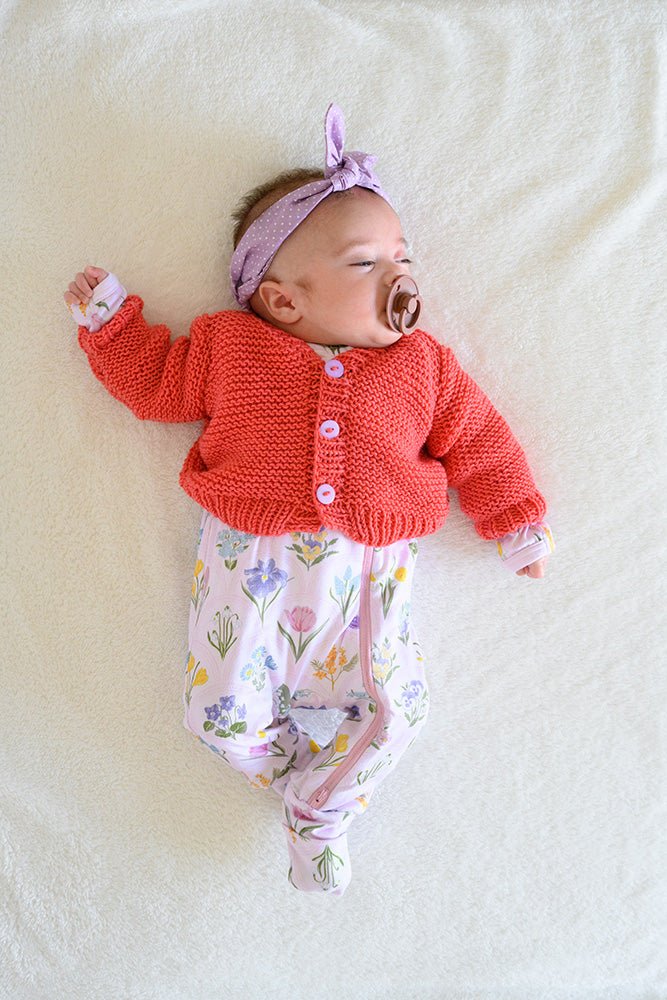 Baby Cardigan Knitting Pattern - Step By Step - Handy Little Me Shop