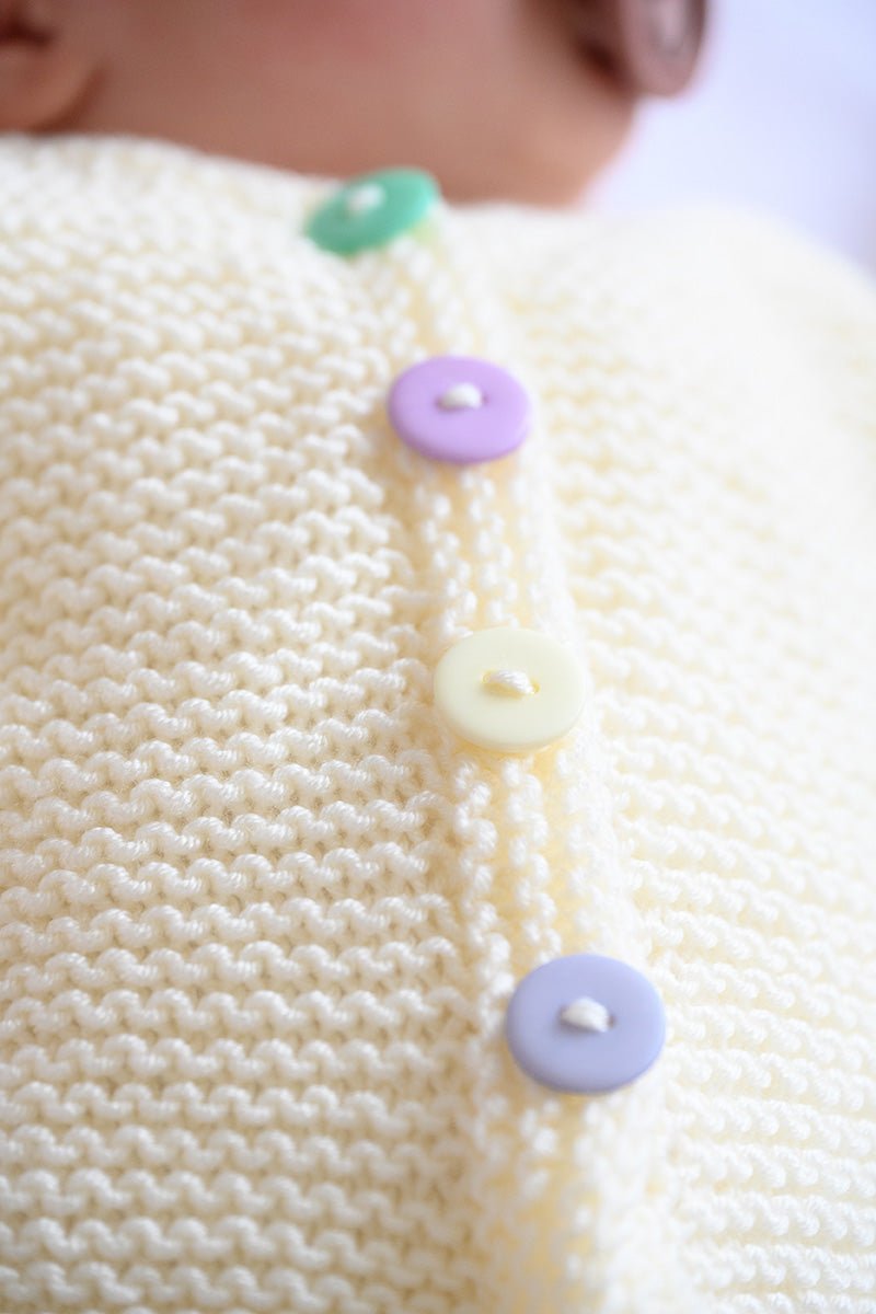 Garter Stitch Baby Cardigan Knitting Pattern - Handy Little Me Shop