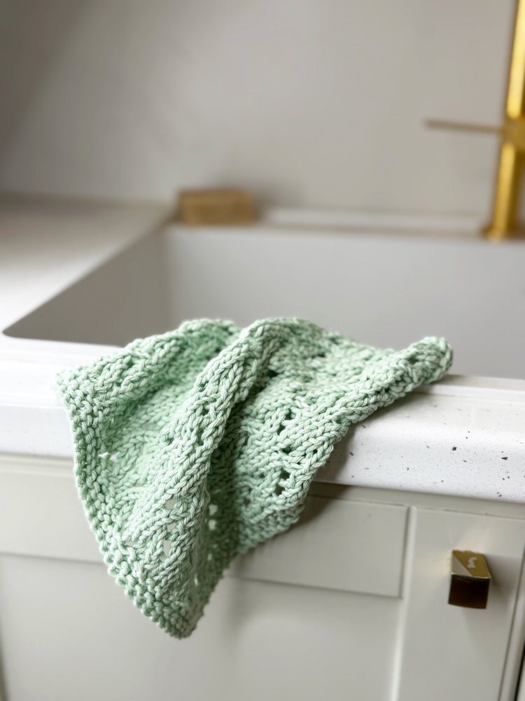 Walled Garden Lace Dishcloth Knitting Pattern PDF - Handy Little Me Shop