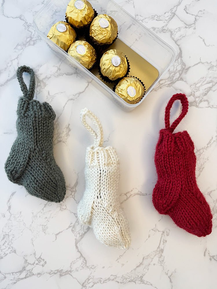Merry Mini Christmas Stocking Knitting Pattern - Handy Little Me Shop