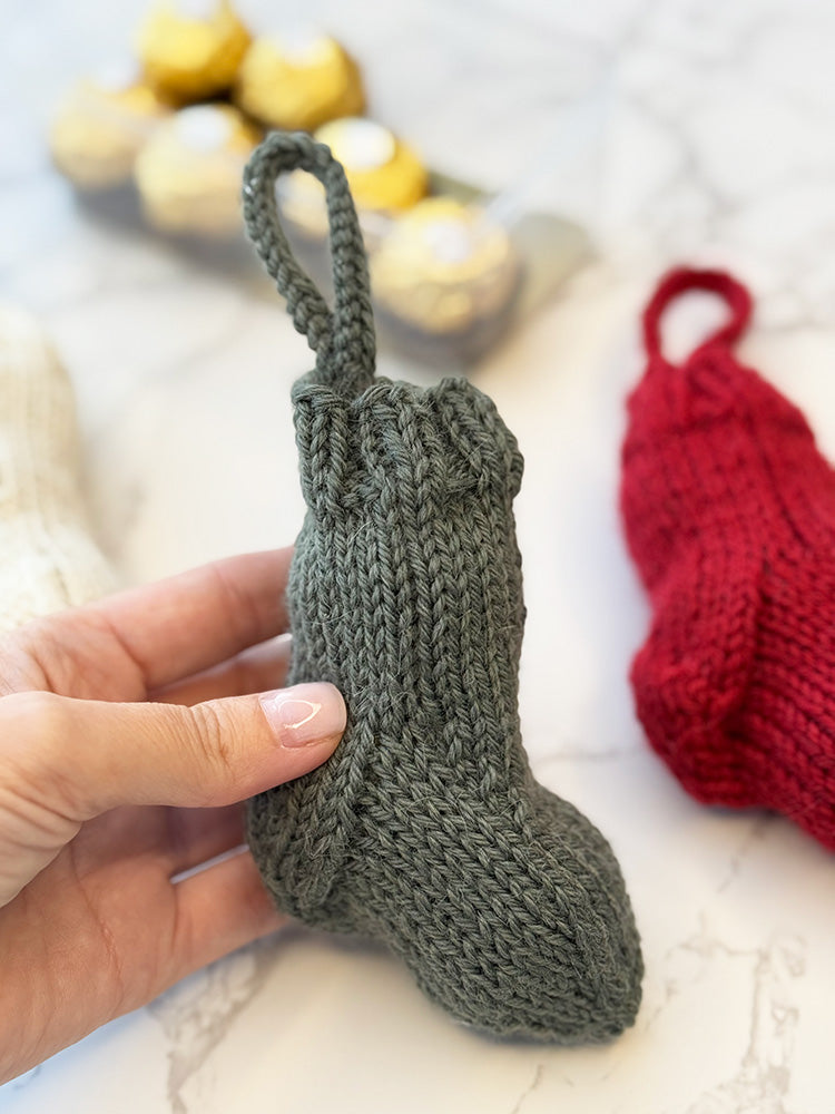 Merry Mini Christmas Stocking Knitting Pattern