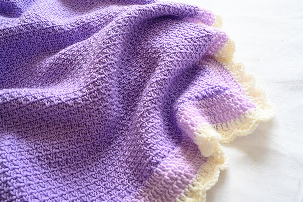 Easy Crochet Baby Blanket (Moss Stitch) - Handy Little Me Shop