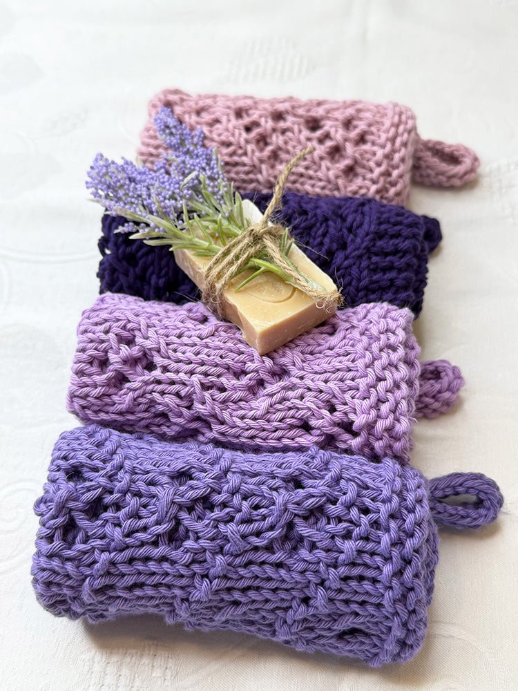 Sweet Violets Lace Dishcloth Knitting Pattern PDF - Handy Little Me Shop