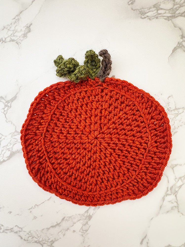 Crochet Pumpkin Coaster Pattern - Handy Little Me Shop