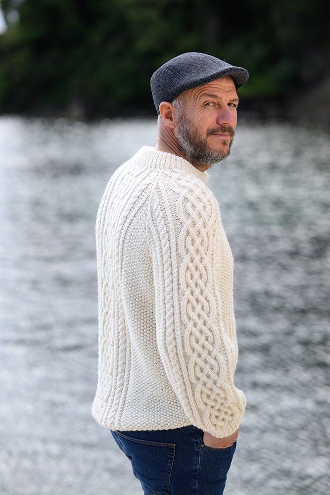 Celtic Cable Fisherman Sweater Knitting Pattern PDF – Handy Little