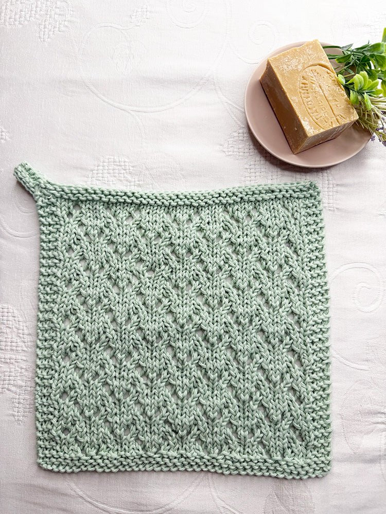 Walled Garden Lace Dishcloth Knitting Pattern PDF - Handy Little Me Shop