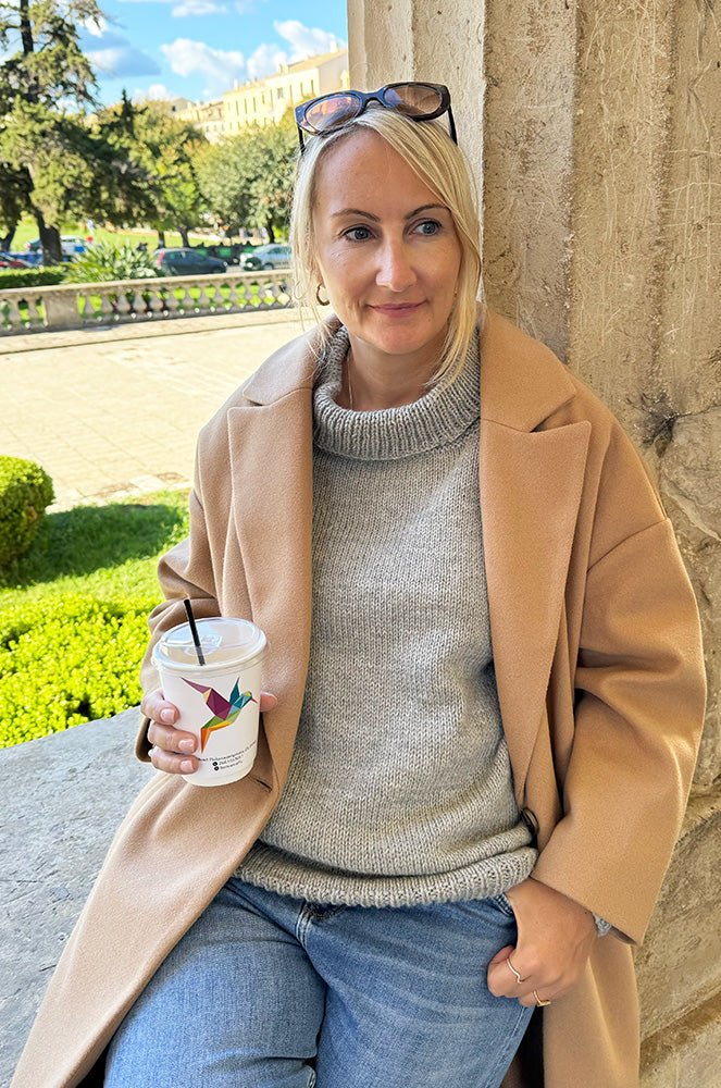 Turtleneck Sweater Pattern (Knit In The Round) - Handy Little Me Shop