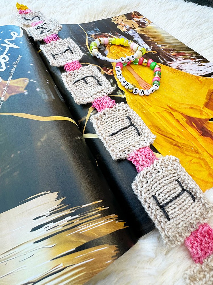 Swiftie Bracelet Bookmark Knitting Pattern - Handy Little Me Shop