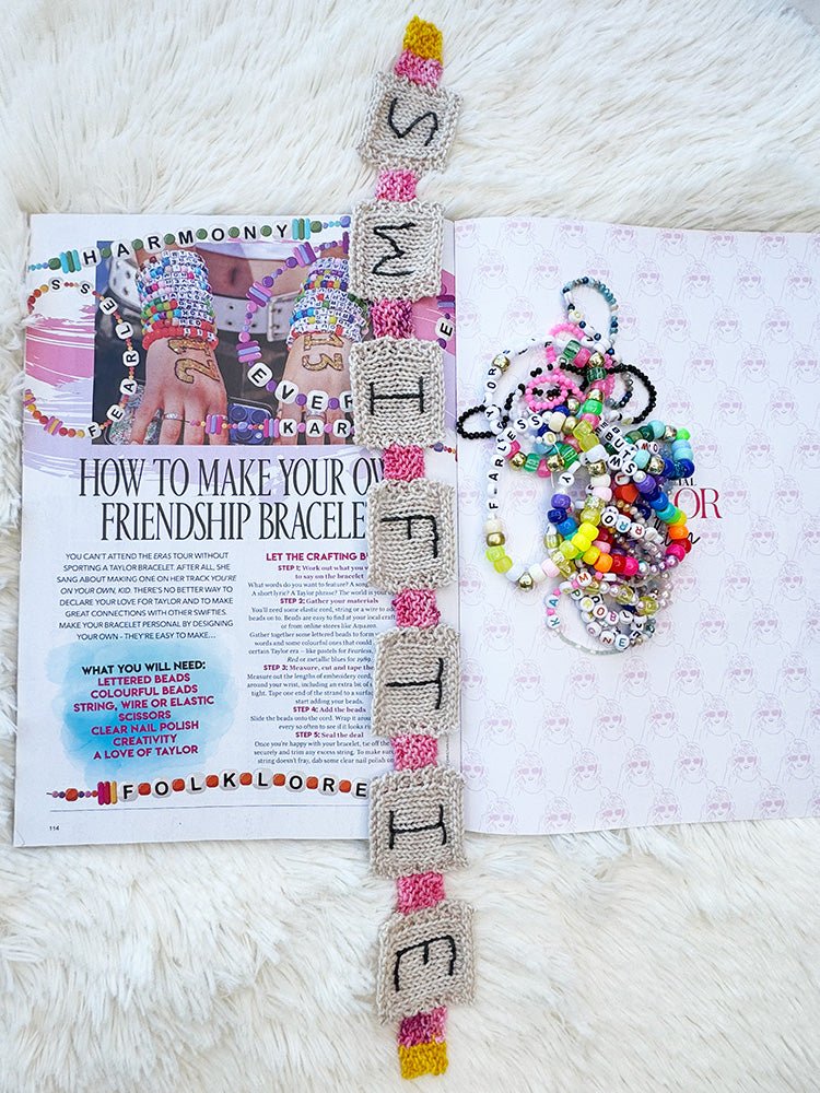Swiftie Bracelet Bookmark Knitting Pattern - Handy Little Me Shop