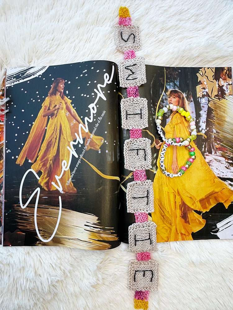 Swiftie Bracelet Bookmark Knitting Pattern - Handy Little Me Shop