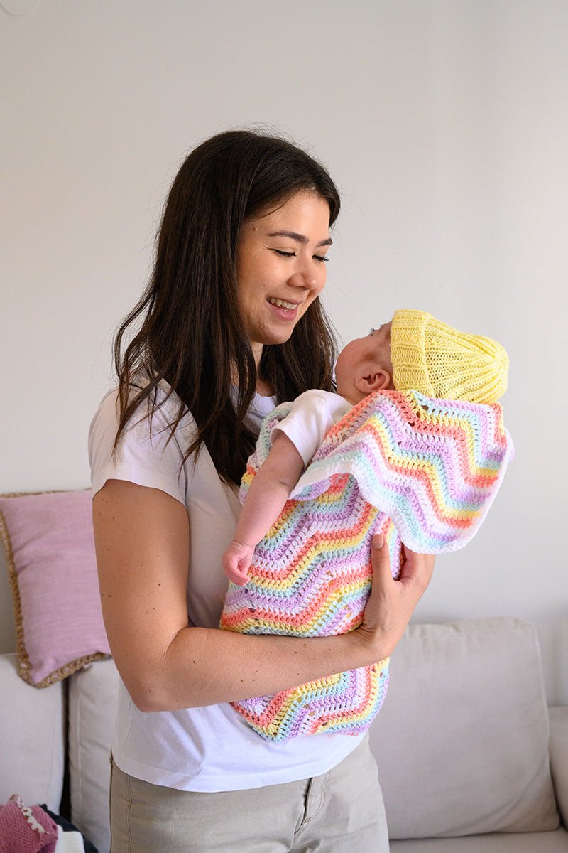 Simple Chevron Crochet Baby Blanket Pattern - Handy Little Me Shop