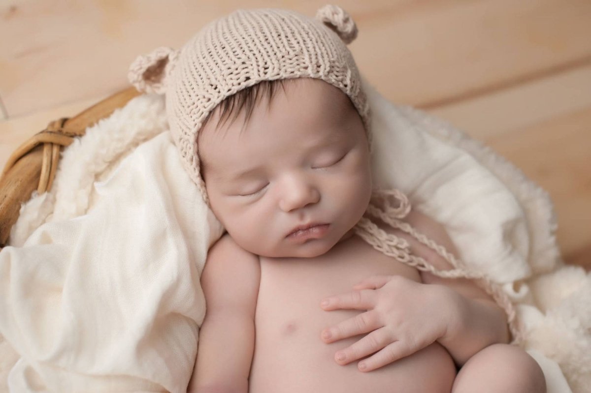 Newborn Bear Bonnet Knitting Pattern - Handy Little Me Shop