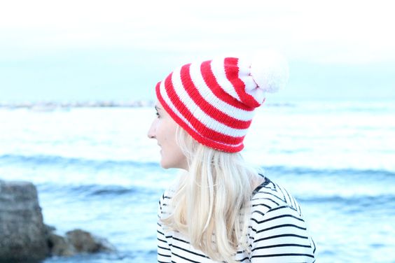 striped beanie hat