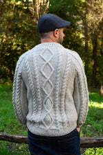 Aran sweater back view