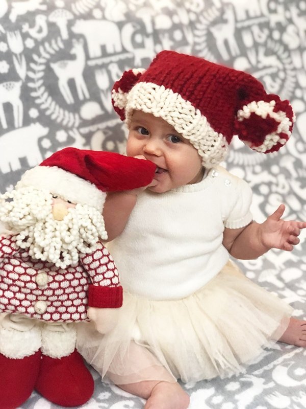 Santa Sack Hat Knitting Pattern - Handy Little Me Shop