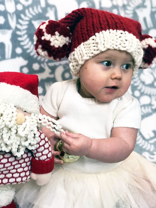 Santa Sack Hat Knitting Pattern - Handy Little Me Shop
