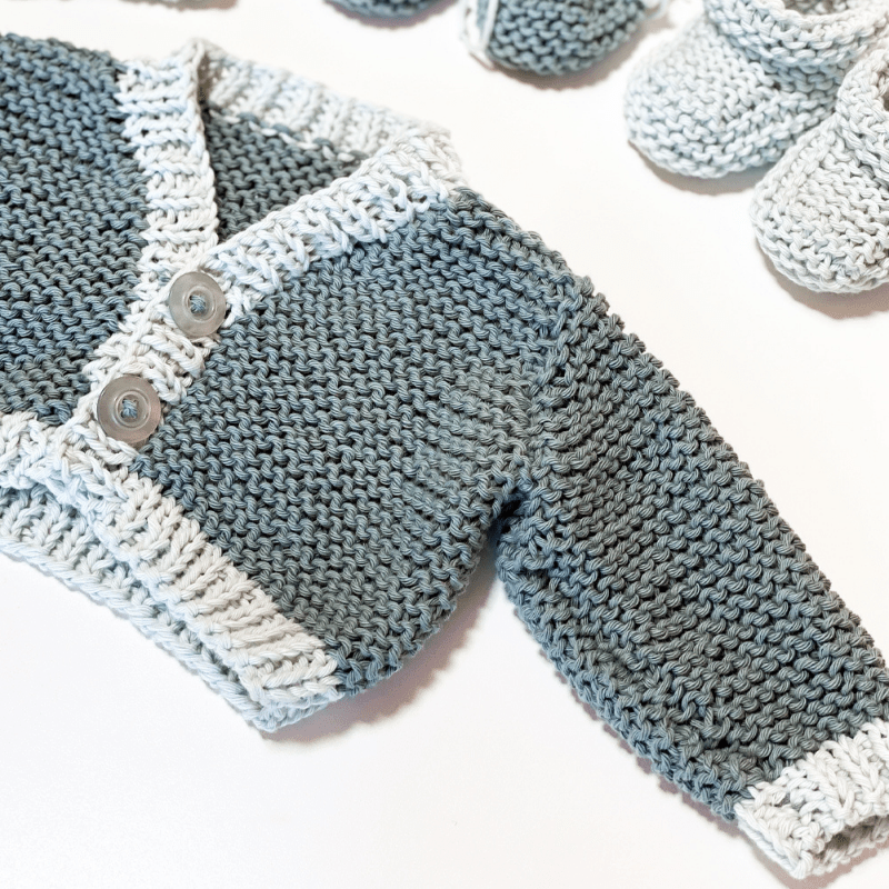 Baby Cardigan Knitting Pattern - Step By Step - Handy Little Me Shop