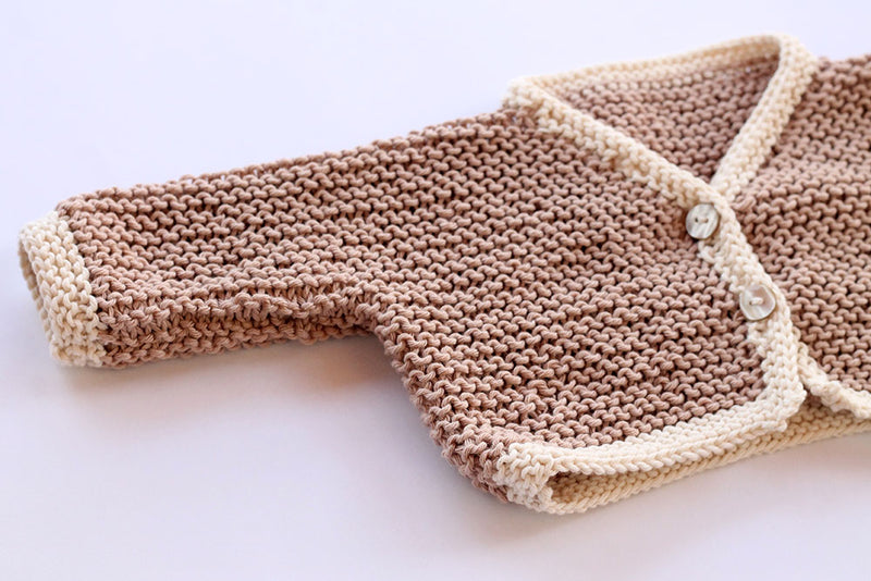 Garter Stitch Baby Cardigan Knitting Pattern