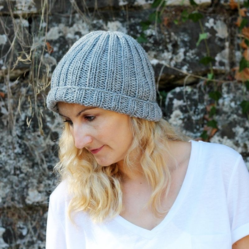 Easy Ribbed Hat Knitting Pattern - Handy Little Me Shop