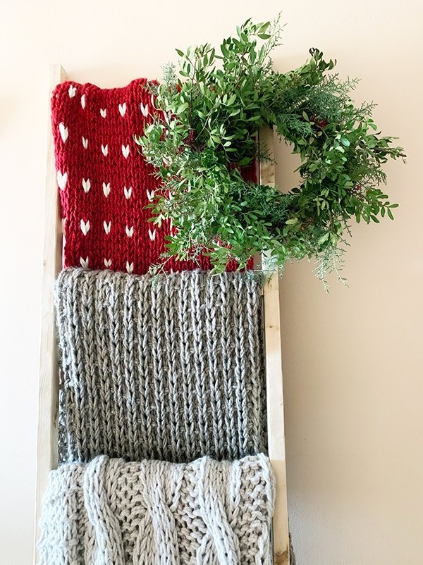Christmas Throw Blanket Knitting Pattern - Handy Little Me Shop