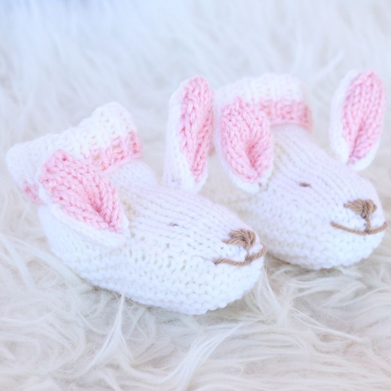 Bunny Slippers Knitting Pattern - Handy Little Me Shop