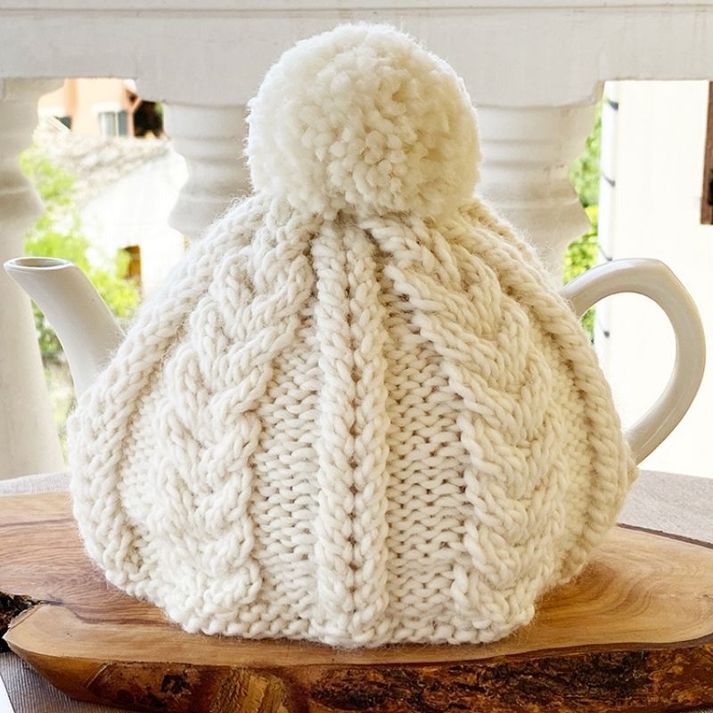 Cable Knit Tea Cosy Pattern