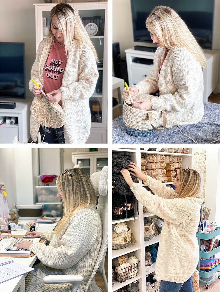 Stay Home Cardigan Knitting Pattern - Handy Little Me Shop