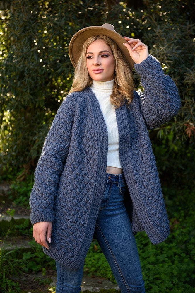 Claire's Blue Cardigan Knitting Pattern – Little Me Shop