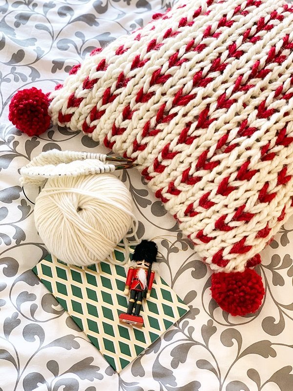 Christmas Pillow Cover Knitting Pattern - Handy Little Me Shop