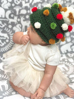 Christmas tree hat free knitting pattern