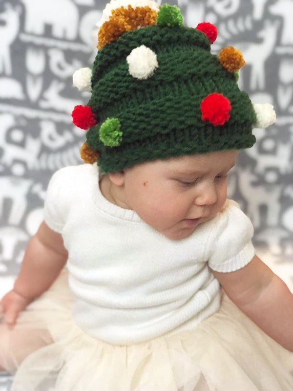 Christmas Tree Hat Knitting Pattern - Handy Little Me Shop