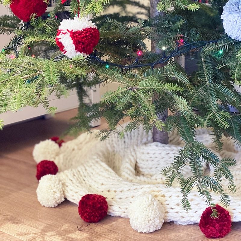 Christmas Tree Skirt Knitting Pattern - Handy Little Me Shop