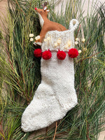 Chunky knit holiday stocking