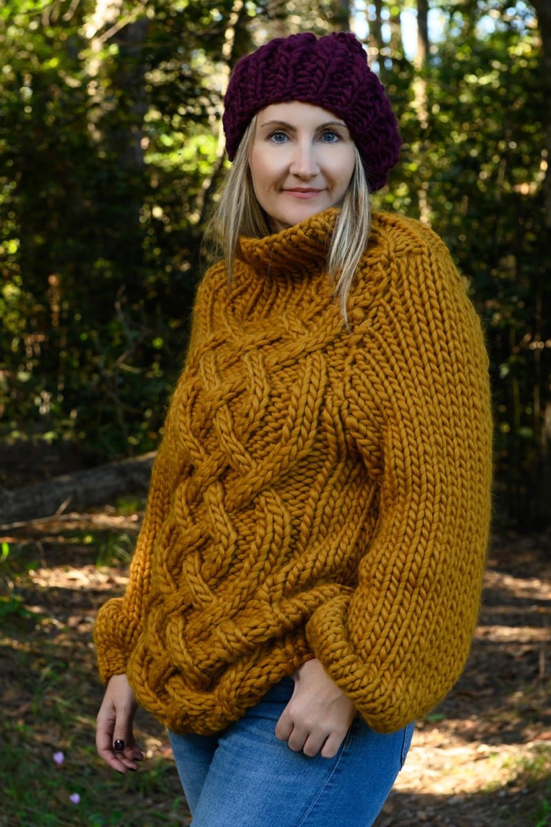 Chunky Celtic Cable Knit Sweater Pattern