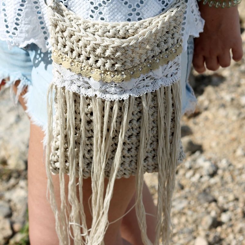Crossbody Fringe Bag Crochet Pattern - Handy Little Me Shop