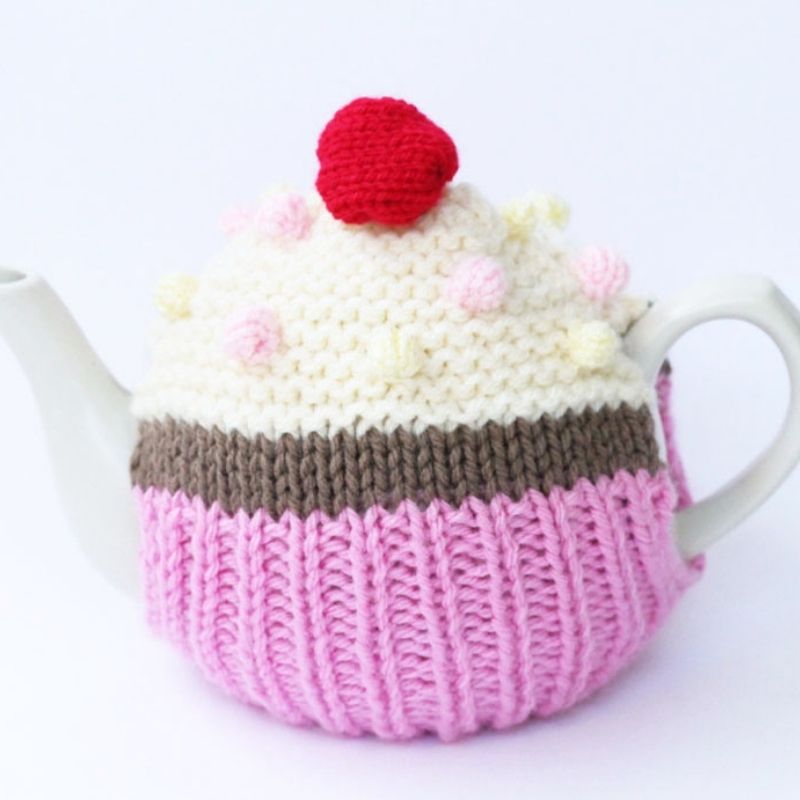 Cupcake Tea Cosy Knitting Pattern - Handy Little Me Shop